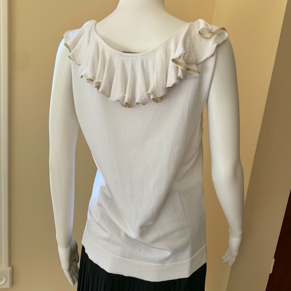 Ralph Lauren White & Gold Blouse - Picture 4 of 5